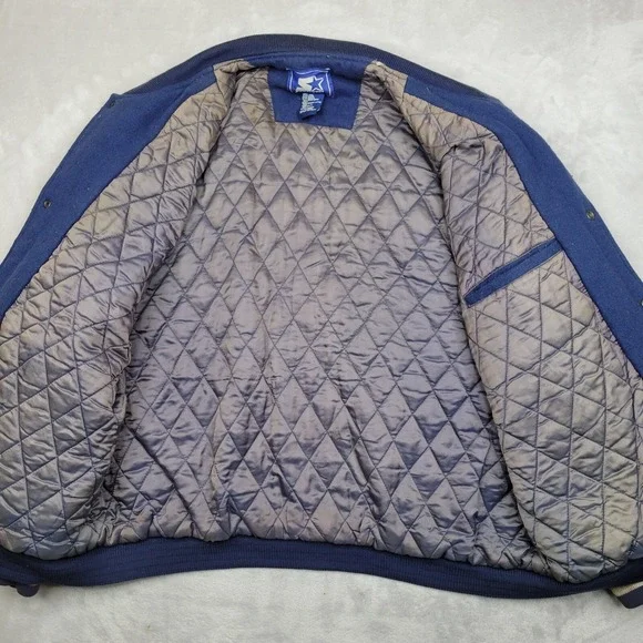 Notre Dame Jacket Mens XL Vintage Starter Coat Varsity Letterman Wool Leather ND